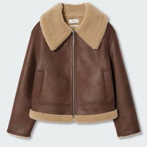 Mango Shearling collar jacket